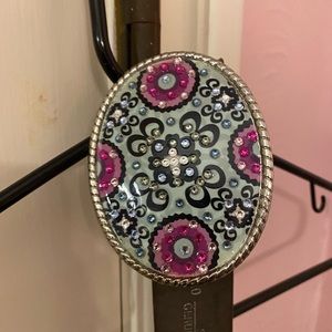 Leather Belt w Interchangable belt buckle